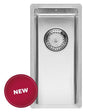 Reginox Elite Integrated New York 18x40 stainless steel kitchen sink with basket waste and Matt Inox finish
