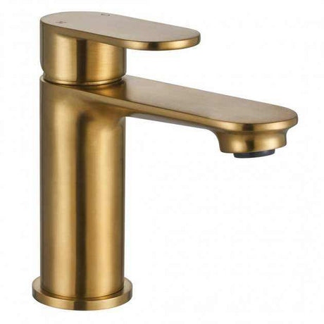 Niagara Albury Mono Basin Mixer Tap in brushed brass with single lever and push down waste