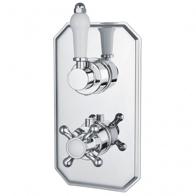 Niagara Arlington Traditional Concealed Twin Thermostatic Shower Valve Only In Chrome - 9316