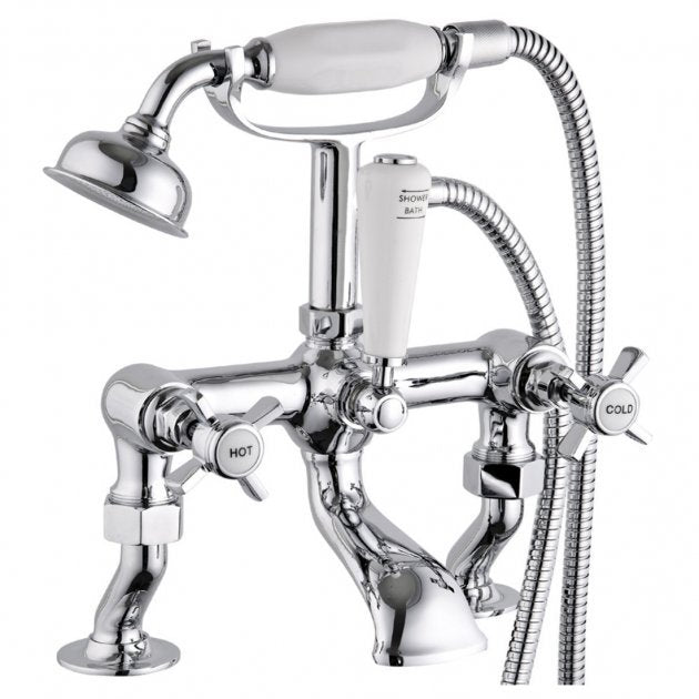 Niagara Bayswater Traditional Bath Shower Mixer Tap with Shower Kit In Chrome - 9135