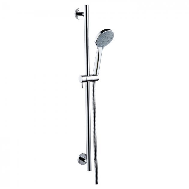 Niagara Equate Round Deluxe Adjustable Slide Rail Shower Kit with Handset In Chrome - 9353