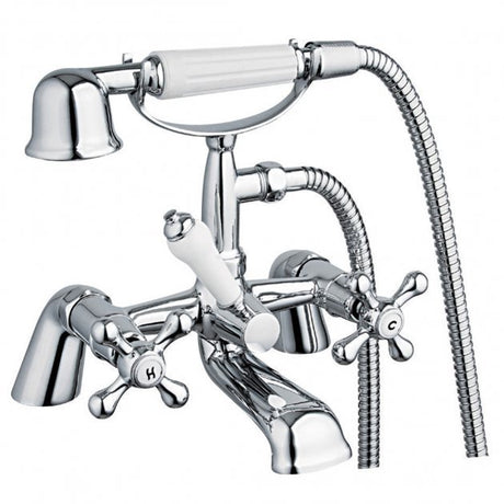 Niagara Kingsbury Traditional Bath Shower Mixer Tap with Shower Kit In Chrome - 9124