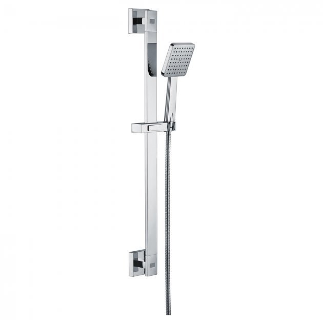 Niagara Observa Deluxe Square Adjustable Slide Rail Shower Kit with Handset In Chrome - 9354