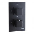 Niagara Observa Square Concealed Twin Thermostatic Shower Valve Only In Matt Black - 9310BL