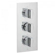 Vado Notion 2 Outlet chrome thermostatic shower valve with three handles wall mounted