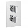 Vado Notion 2 Outlet chrome thermostatic shower valve with two handles wall mounted