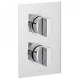 Vado Notion 3 Outlet chrome thermostatic shower valve with two handles wall mounted