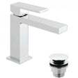 Vado Notion Slimline chrome single lever mono basin mixer with clic-clac waste