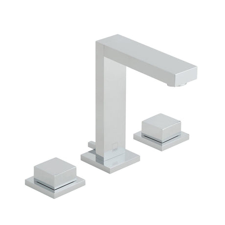 Vado Notion Deck Mounted 3 Tapholes Basin Mixer Tap With Square Handle and Pop-up Waste - Chrome - NOT-201F-C/P