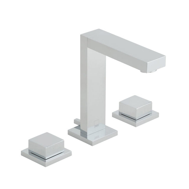 Vado Notion Deck Mounted 3 Tapholes Basin Mixer Tap With Square Handle and Pop-up Waste - Chrome - NOT-201F-C/P