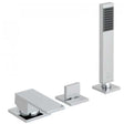 Vado Notion 3 Hole chrome bath shower mixer single lever deck mounted without spout with bath filler waste and overflow