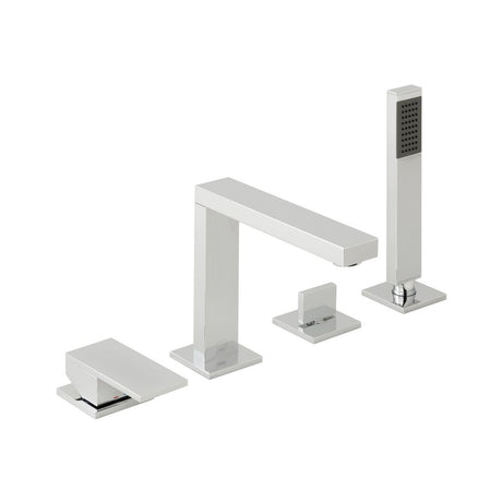 Vado Notion 4 Hole Bath Mixer Tap With Shower Kit And Spout - Polished Chrome - NOT-232-CP