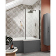 Nuie Shower Baths White Contemporary Left Hand Square Bath 1700mm - WBS1785L