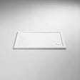 White Nuie Shower Trays contemporary rectangular stone resin shower tray 1100x900mm with flat-top surface and modern design