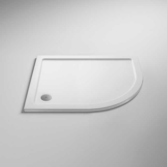 Nuie Shower Trays White Contemporary Offset Quad Tray Right Hand 900x800mm - NTP104