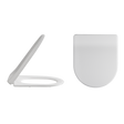 Nuie White Contemporary Luxury Soft Close Toilet Seat - NTS004