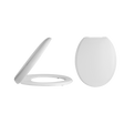 Nuie Round Thermoplastic Soft Close Hinges Toilet Seat - White - NTS00