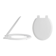 Nuie Traditional Plastic Hinges Wooden Toilet Seat - White - NTS303