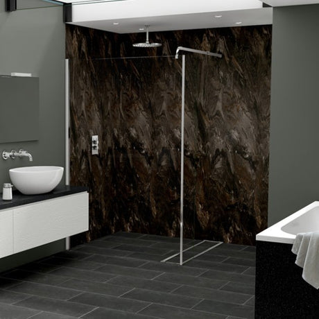 Nuance Feature Polyurethane Antique Paladina Wall Panel 2420mm High X 580mm Wide - Glaze - Brown - 815639