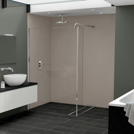 Nuance Feature Frost Polyurethane Wall Panel 2420mm High X 580mm Wide - Glaze - White - 815653