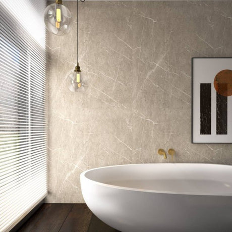 Nuance T&G Modern Sand Lightning Wall Panel 2420mm High X 1200mm Wide - Roccia - 817596