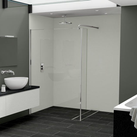 Nuance Finishing Modern Postformed White Quartz  Wall Panel 2420mm High X 160mm Wide - Gloss - White -  816117