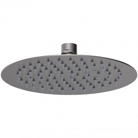 Nuie Arvan 200mm x 200mm Round Fixed Shower Head - Brushed Gun Metal - A7082