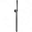 Nuie Arvan Round Pencil Shower Handset with Hose and Bracket - Brushed Gun Metal - A7263