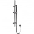 Nuie Arvan Round Slider Rail Shower Kit with Outlet Elbow - Brushed Gun Metal - STY742