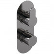 Nuie Arvan Thermostatic Concealed Shower Valve Dual Handle - Brushed Gun Metal - ARV7TW01