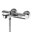 Nuie Arvan Thermostatic Wall Mounted Bath Shower Mixer Tap - Chrome - ARV005