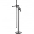 Nuie Arvan Freestanding Bath Shower Mixer Tap with Shower Kit - Brushed Gun Metal - ARV721