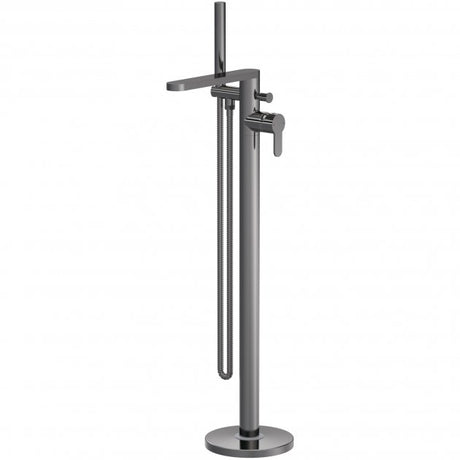 Nuie Arvan Freestanding Bath Shower Mixer Tap with Shower Kit - Brushed Gun Metal - ARV721