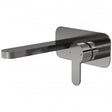 Nuie Arvan 2-Hole Wall Mounted Basin Mixer Tap with Plate - Brushed Gun Metal - ARV728