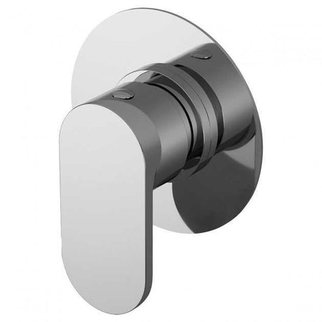 Nuie Binsey Concealed Stop Tap round chrome shower valve with thermostatic control and sleek design