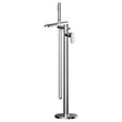 Nuie Binsey Modern Freestanding Bath Shower Mixer Tap with Shower Kit - Chrome - BIN321
