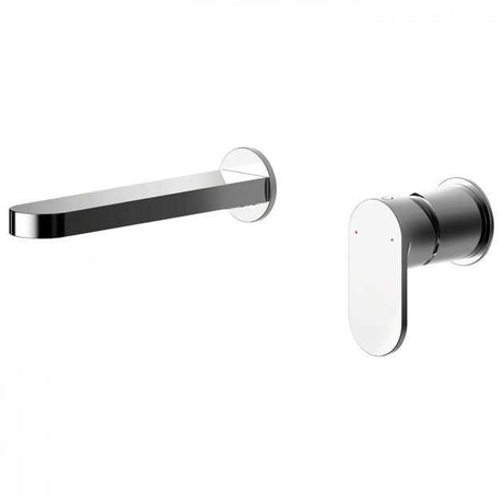 Nuie Binsey Wall Mounted 2-Hole  Basin Mixer Tap without Plate - Chrome - BIN381