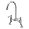 Launde Abbey Bridge Kitchen Sink Mixer Tap Lever Handle - Brushed Nickel