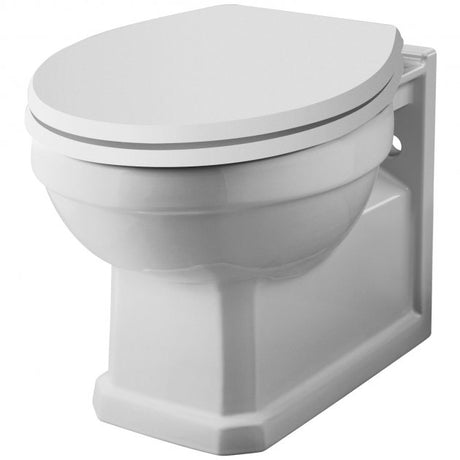 Nuie Carlton 518mm Projection Wall Hung Toilet - Excluding Seat - White - NCS840