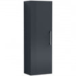 Nuie Deco 400mm Wide Wall Hung 1-Door Tall Unit - Satin Anthracite - FLT1462