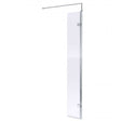 Hudson Reed Hinged 8mm Glass Wet Room Return Panel with Support Bar 30