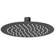Nuie Round Modern Fixed Shower Head 200mm x 200mm - Matt Black - A4082