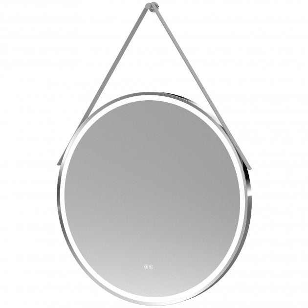 Nuie Salana 800mm Diameter Round LED Bathroom Mirror with Touch Sensor - Chrome - LQ723