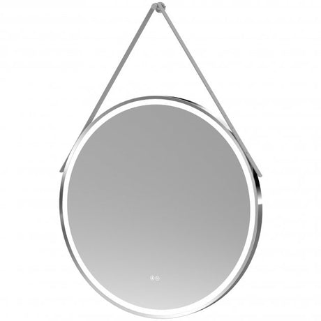 Nuie Salana 800mm Diameter Round LED Bathroom Mirror with Touch Sensor - Chrome - LQ723