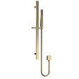 Nuie Windon Slider Rail Square Shower Kit with Outlet Elbow - Brushed Brass - A8167