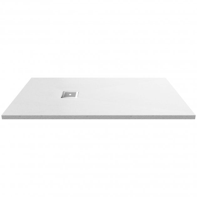 Nuie Slimline Slate 1400mm x 800mm Rectangular Shower Tray - White - NLT61033