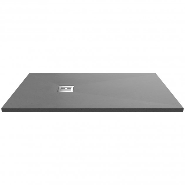 Nuie Slimline Slate 1400mm x 800mm Rectangular Shower Tray - Grey - NLT71033