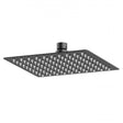 Nuie Square Modern Fixed Shower Head 200mm x 200mm - Matt Black - A4088