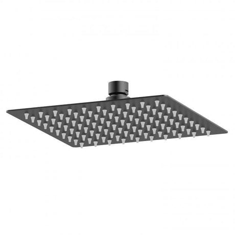 Nuie Square Modern Fixed Shower Head 200mm x 200mm - Matt Black - A4088