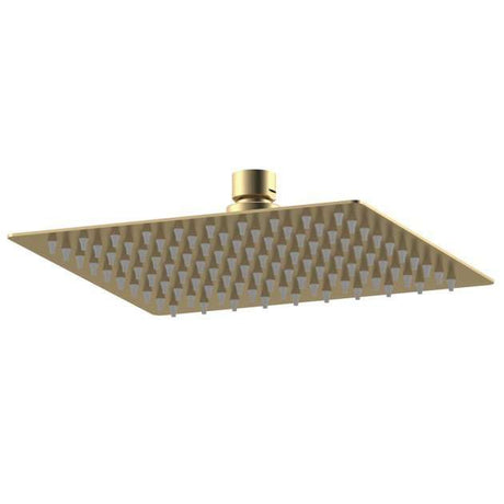 Nuie Square Modern Fixed Shower Head 200mm x 200mm - Brushed Brass - A8088